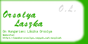 orsolya laszka business card