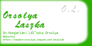 orsolya laszka business card